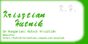 krisztian hutnik business card